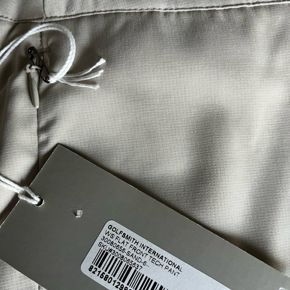 Golf Maggie Lane Women Golf Flat Front Tech Pant Tan/Beige NWT size 6/32 inseam - Picture 4 of 5